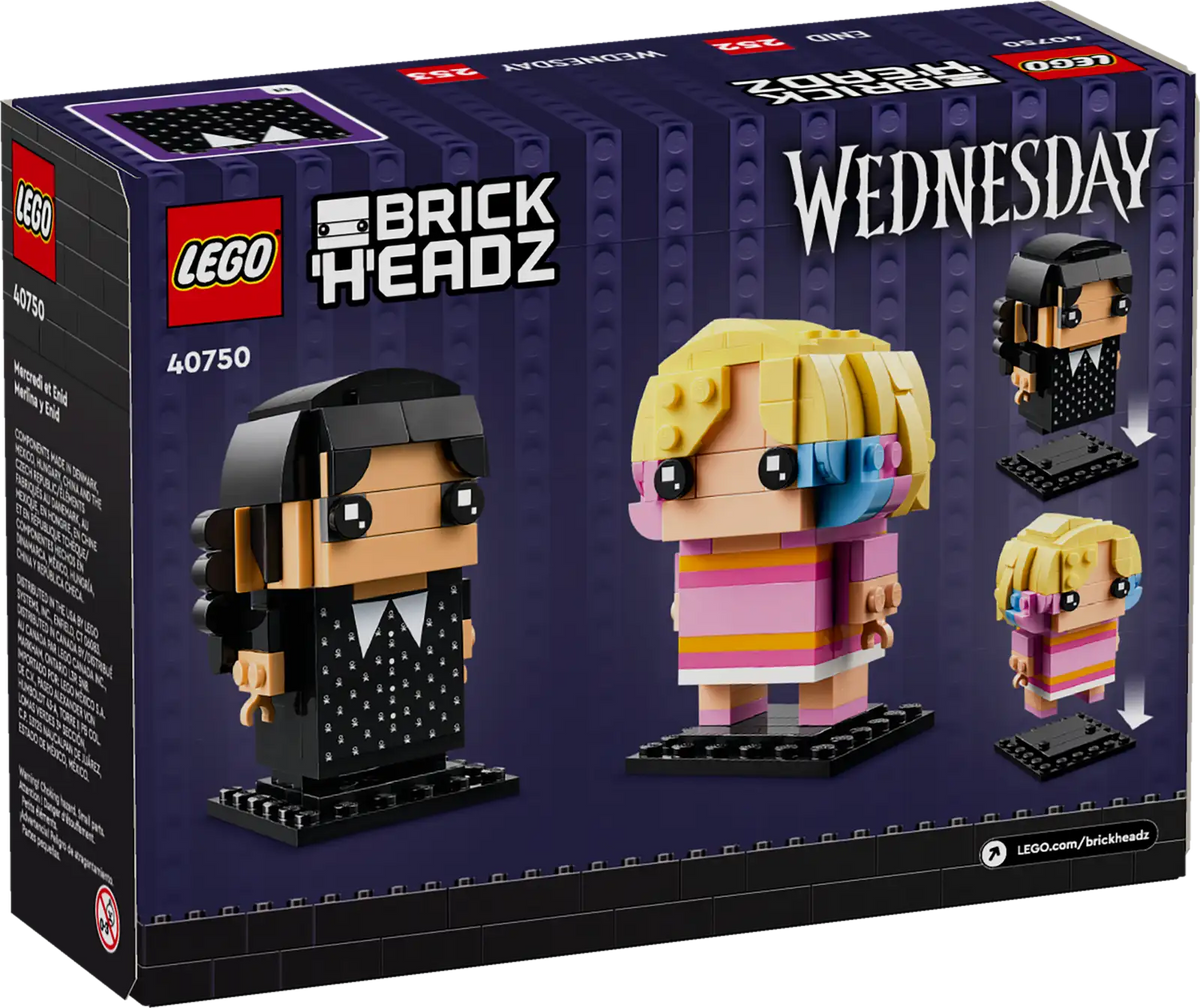 LEGO Wednesday: Wednesday & Enid BrickHeadz Set (40750)